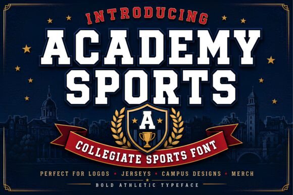 Academy Sports: The Bold Varsity Display Font