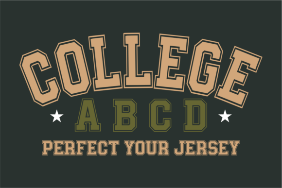 College Abcd: The Bold Slab Serif for Athletic Design