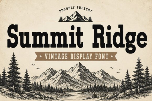 Summit Ridge: Leveraging Vintage Typography for Strategic Brand Positioning