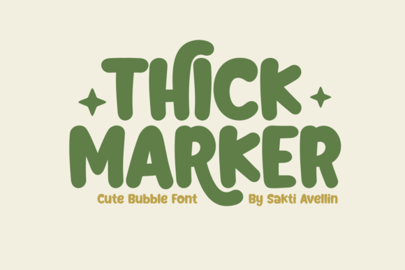 Thick Marker: A Playful Font for Creative and Cheerful Designs